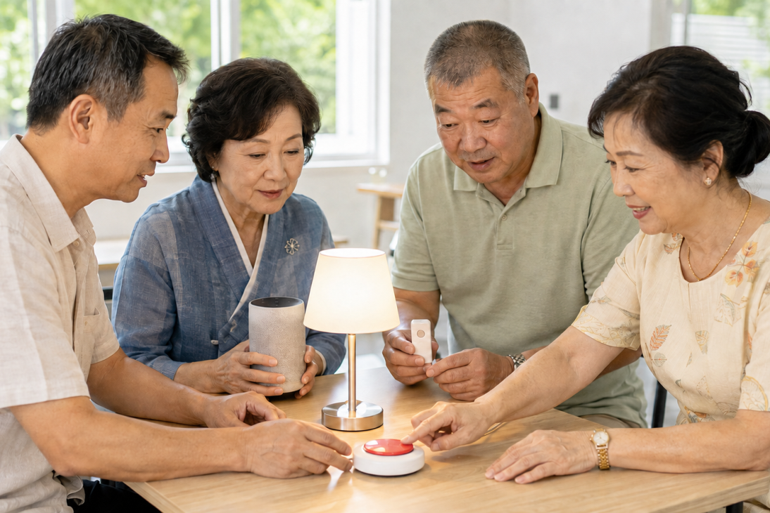 Older people with assistive robot
